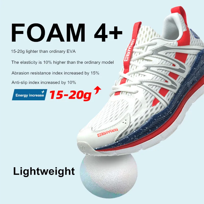 BMAI Marathon Running Shoes Gym Sneakers for Men 2021 Non-slip Cushioning Male Brand Outdoor Luxury Designer Sport Mens Shoes