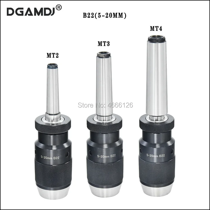 

1set MT2 MT3 MT4 morse tapper shank drill chuck adapter M10 M12 M16 MTB3 chuck Keyless B22(5-20MM) Drill Chuck Self Tightening