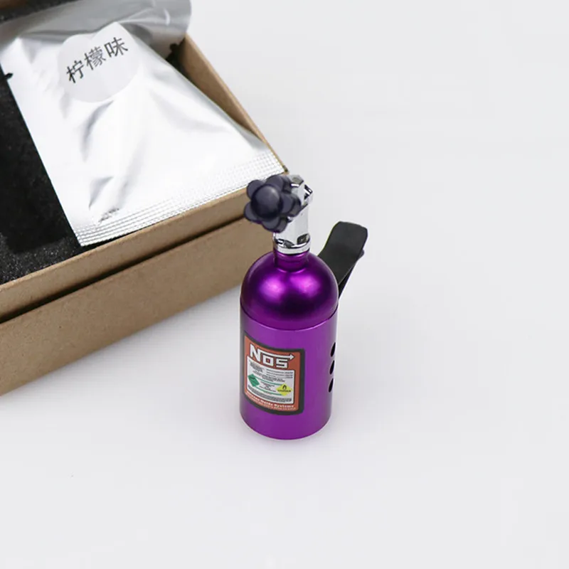 Purple lemon Модный автомобильный освежитель воздуха с запахом NOS турбонагнетатель, автомобильный освежитель воздуха, автомобильный освежитель воздуха на выходе, автомобильные товары, аксессуары - Название цвета: Purple lemon