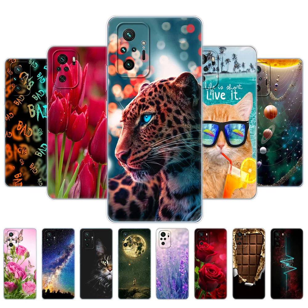 

For Xiaomi Redmi Note 10 Case 4G 5G Back Cover For Redmi Note 10 Pro Phone Case on Redmi Note 10S Bumper Silicon Global Version