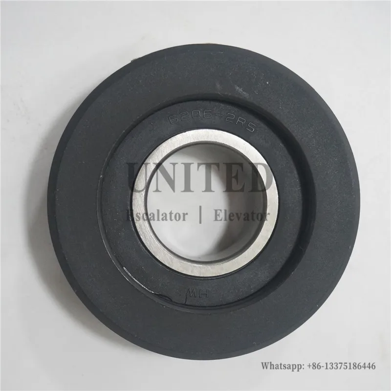 Ролик эскалатора UNITED черный RLO800KB2-5002 дюйма od80 мм w25 подшипник 6206RS 10 шт. |