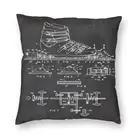 Лыжные ботинки-Патентный рисунок, искусственная подушка, наволочка, наволочки, наволочки, шелковая подушка, наволочка, аниме подушка для тела