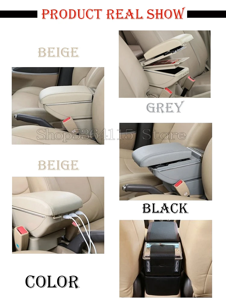 For KIA Rio 4 Rio X-line Armrest Box Central Store Content Box Cup Holder Ashtray Interior Car-styling Accessories
