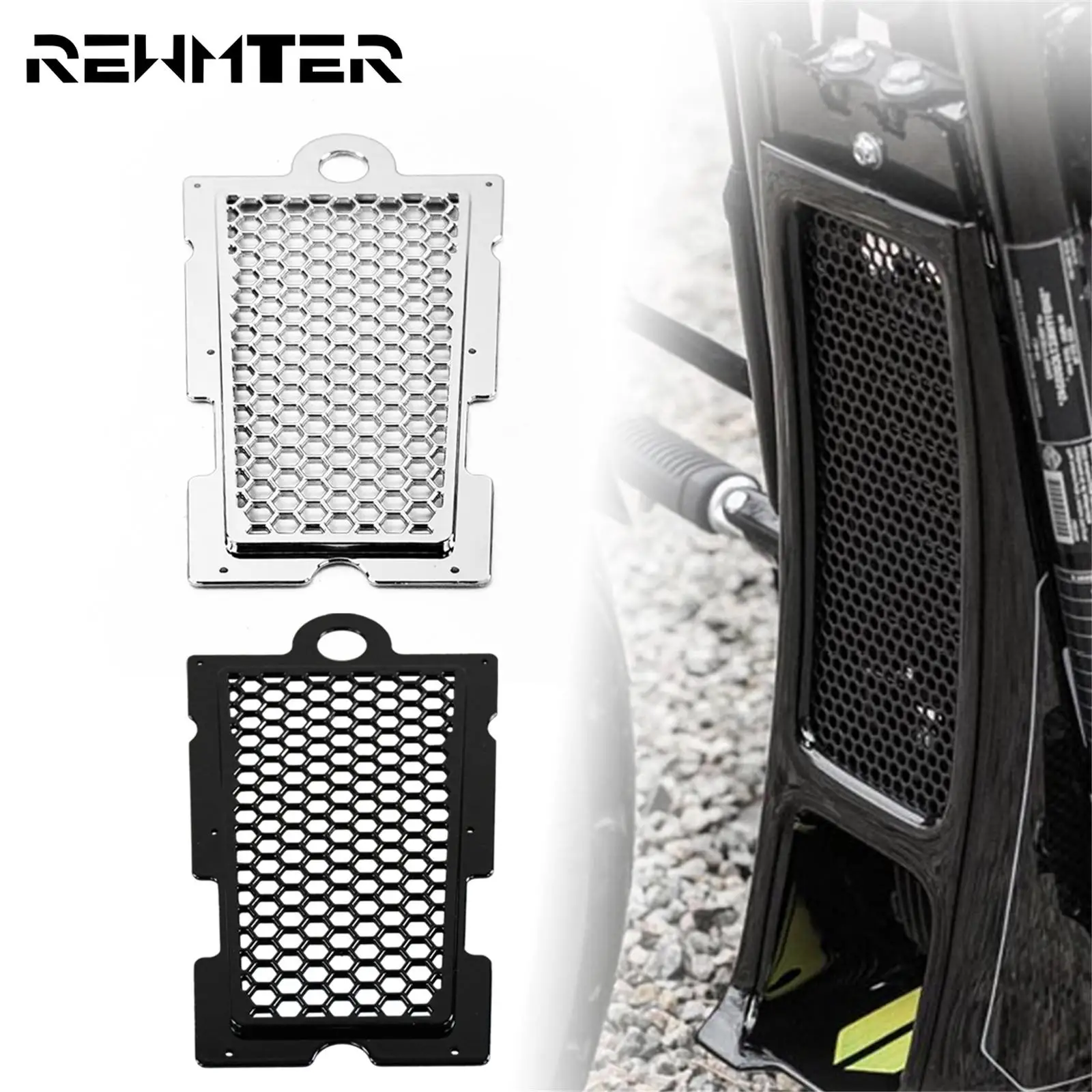 МОТОЦИКЛ ABS сотовая решетка радиатора сетка Защитная крышка для Harley Softail Улица