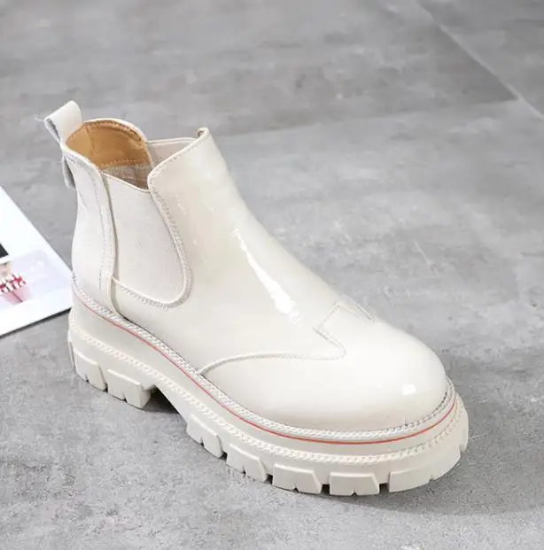 Высококачественные полуботинки из лакированной кожи маленькая обувь в стиле