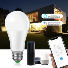 B22 E27 светодиодный умный светильник WiFi Лампа 15 Вт умная лампа с регулируемой яркостью приложение дистанционное управление работа с Amazon Alexa Google Home не требуется концентратор