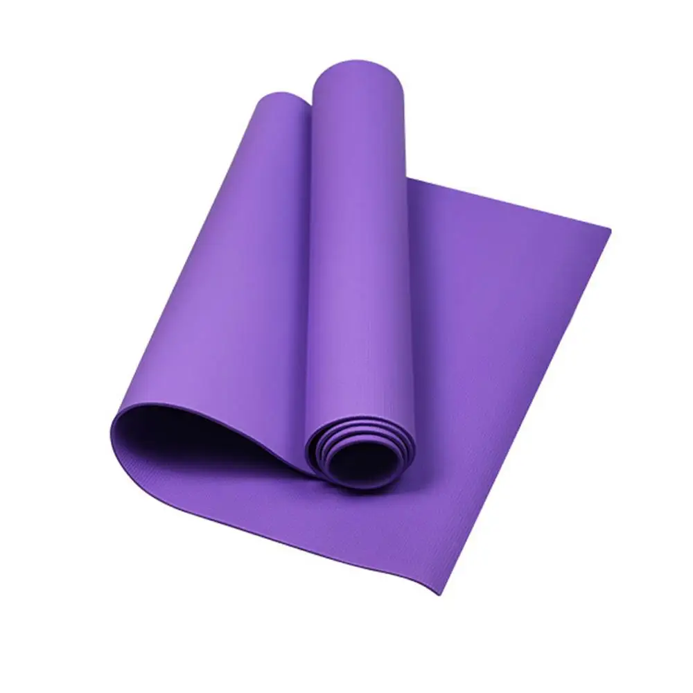 Purple 6 мм EVA коврики для йоги, нескользящий Поролоновый коврик для фитнеса, Пилатеса, спортзала, спортивных упражнений, экологичный матрас, тренировочный коврик 173*60*0,6 см - Цвет: Purple