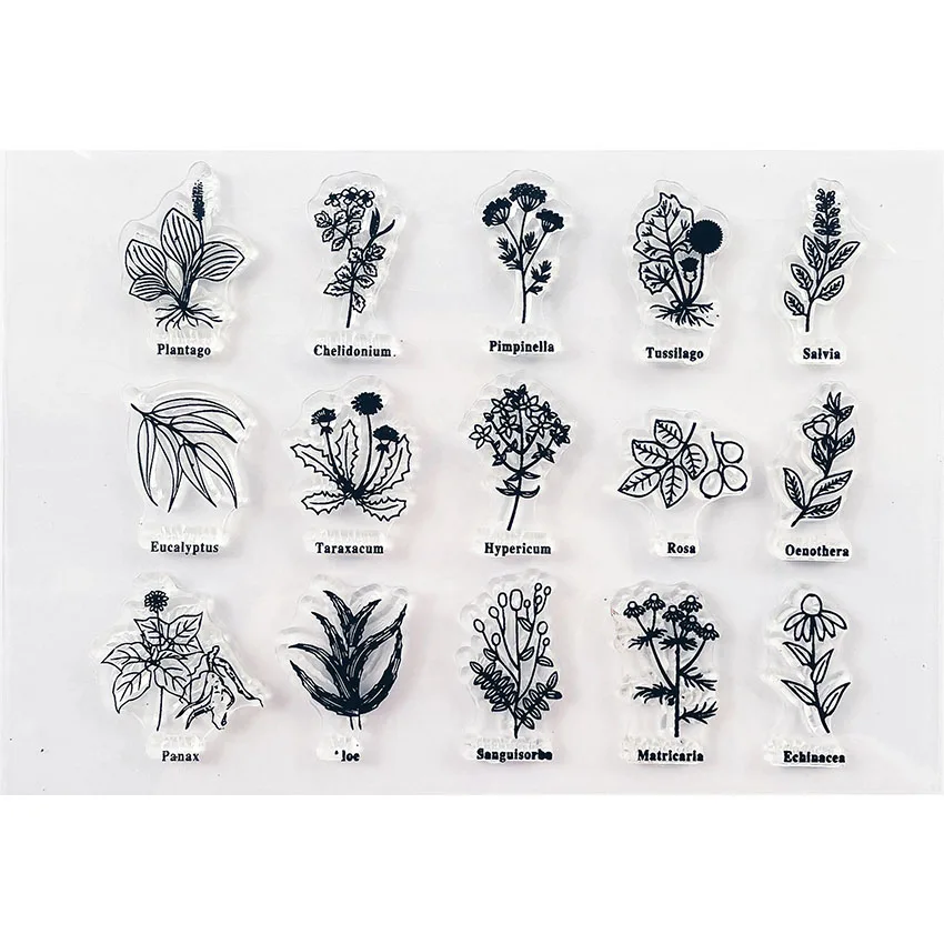 11*16 Flower List Transparent Clear Stamp Silicone Stamp/Seal DIY Scrapbooking/Photo Album Easter Stamp Sheets