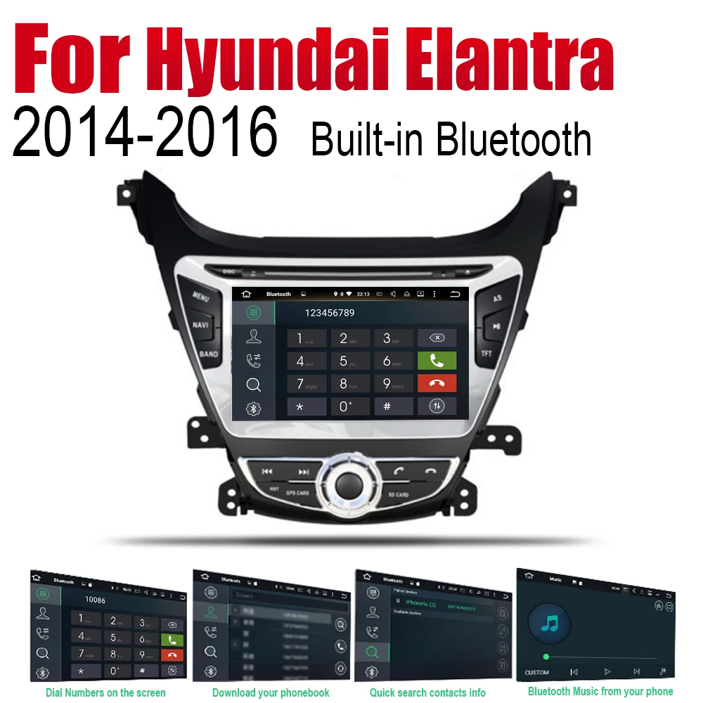 Автомобильный DVD GPS навигатор ZaiXi Android для Hyundai Elantra 2014 ~ 2016 проигрыватель навигация