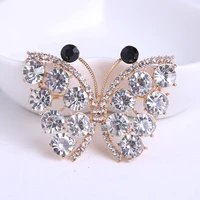 beadsland alloy inlaid rhinestone brooch butterfly modeling fashionable high end clothing accessories pin woman gift mm 306