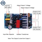 AC-DC преобразователь переменного тока 110 В 220 В до 10 В-18 в8A 1,5 В-17 в4A 96 Вт dua-модуль питания Регулируемый понижающий модуль