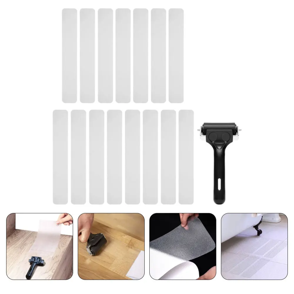 

15PCS Bathroom Anti-slip Sticker Self-adhesive Pool Anti Skid Strip with Roller