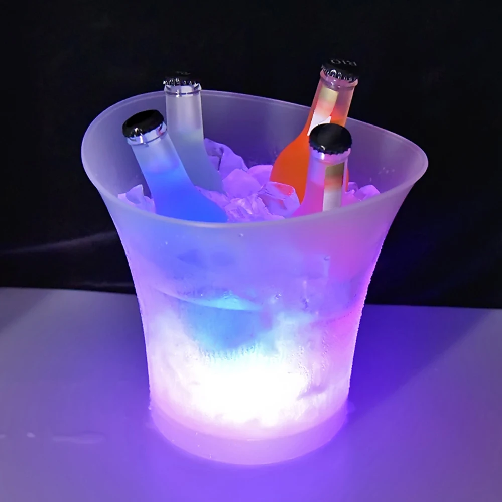 5л ведро для льда с 6-цветным светильник водонепроницаемый Светодиодный ночник