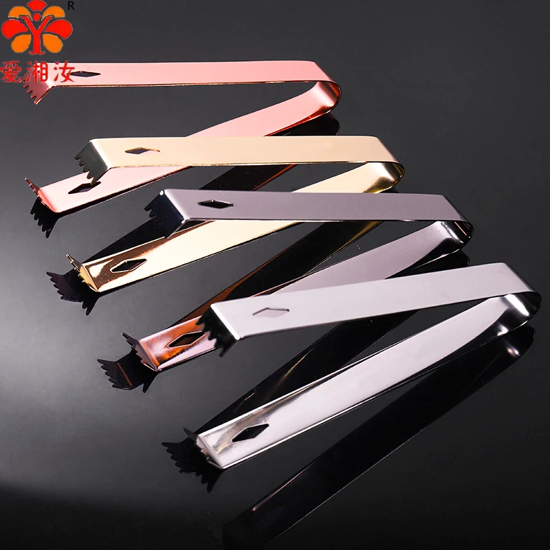 

Aixiangru Stainless Steel Thickened Small Ice Clip Gold Rose Gold Ice Pliers Bar Supplies Beer Metal Straw Boba Tea