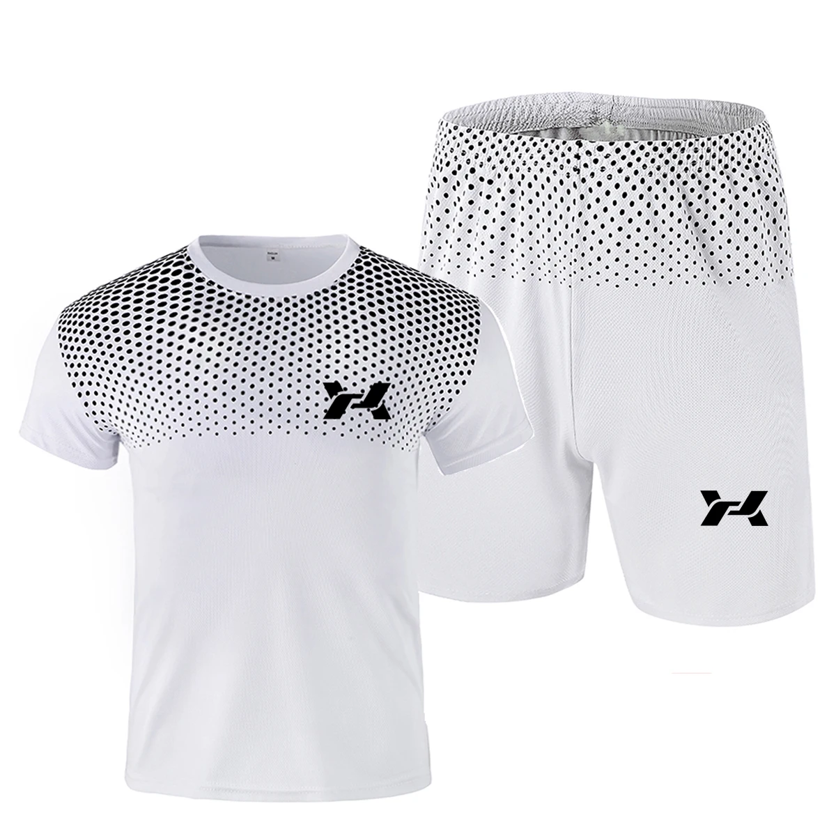 

2 ps/set treino masculino ginsio de fitness badminton esportes terno roupas correndo jogging esporte wear exerccio conjunto t