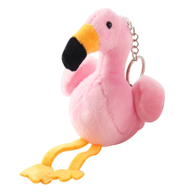 

Kawaii Girl's Flamingo Bird Plush Pendant Toy Doll Bag Accessories Key Chain Child Kawaii Birthday Gift