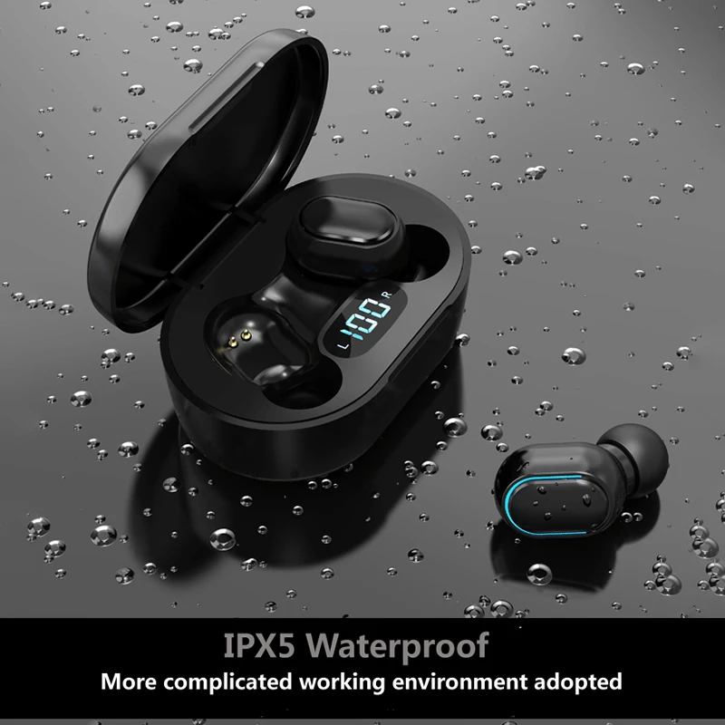 

E7S наушники-вкладыши TWS Bluetooth 5,0 наушники Беспроводной наушники стерео гарнитура спортивные наушники-вкладыши с микрофоном с зарядным устро...