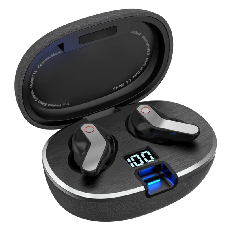 

Беспроводная гарнитура Bluetooth 5,0 с зарядным устройством и дисплеем, водонепроницаемая внутриканальная гарнитура со встроенным микрофоном