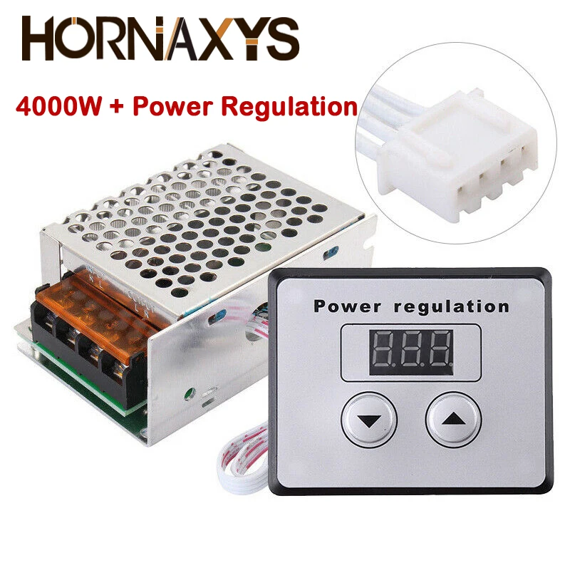 Регулятор напряжения SCR 4000 Вт 220 В переменного тока диммер регулятор скорости