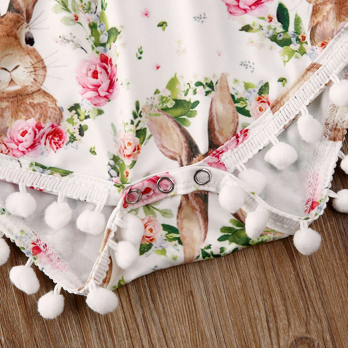 Пасхальные Комбинезоны для маленьких девочек 0 24 месяцев комбинезон с кисточками