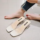 Женские босоножки из ПВХ, желтые, с пряжкой, на высоком каблуке, в простом стиле, 2020