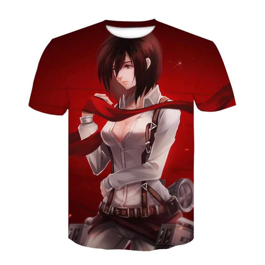 Футболка Мужская/женская с 3D-принтом из аниме атака на Титанов | Мужская одежда