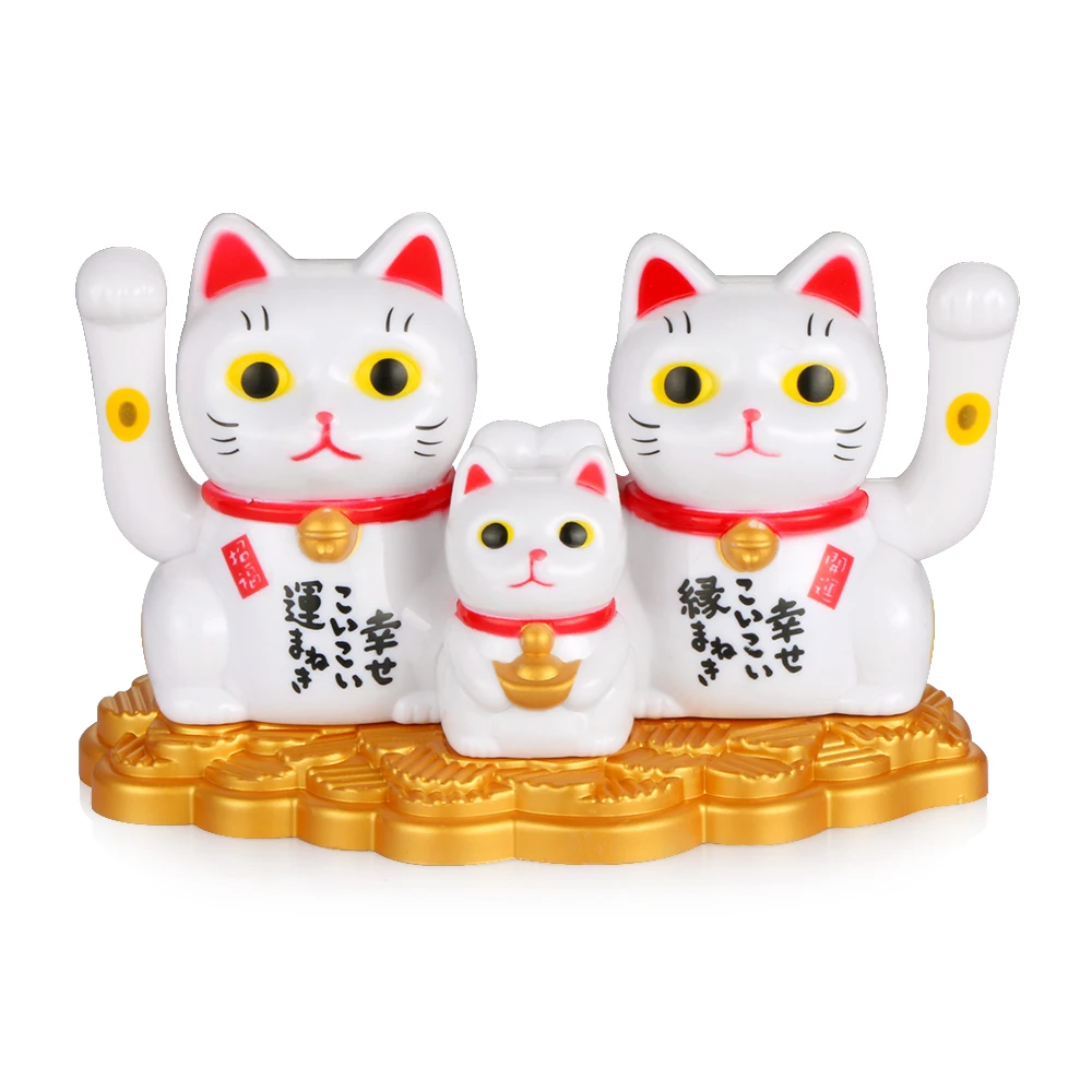 Автомобильные украшения ABS Lucky Cat, автомобильная интерьерная приборная панель, украшение, милая солнечная энергия, волнистая кошка, домашний декор, аксессуары