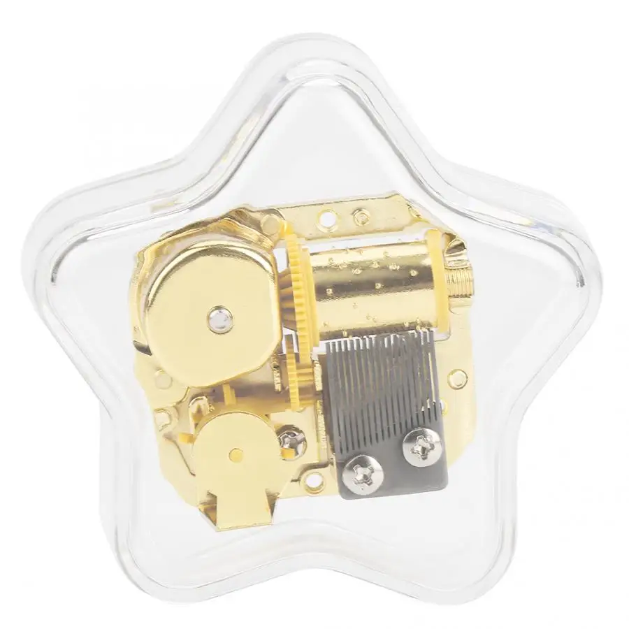 Горячая Распродажа новая акриловая пентаграмма прозрачная заводная Музыкальная