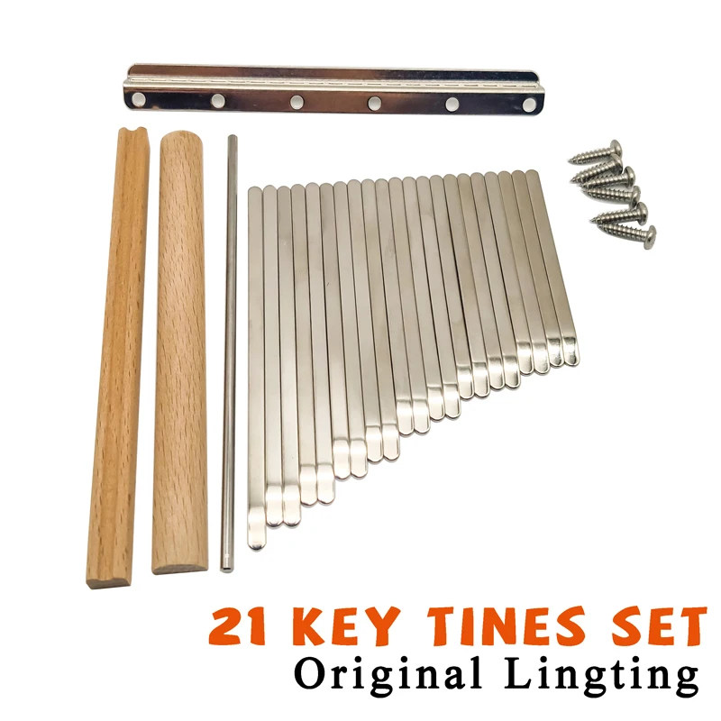 

DEXINOR Hobby DIY Kalimba Tines 21 Key Set Original LingTing Blank Keyboard Thumb Piano Instrument Accessories Replacement Parts