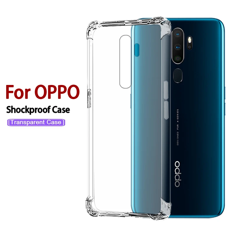 Силиконовый Прозрачный ударопрочный ТПУ чехол для Oppo F1 PLUS F11 PRO F1S F3 Plus F5 Lite F7 Youth F9