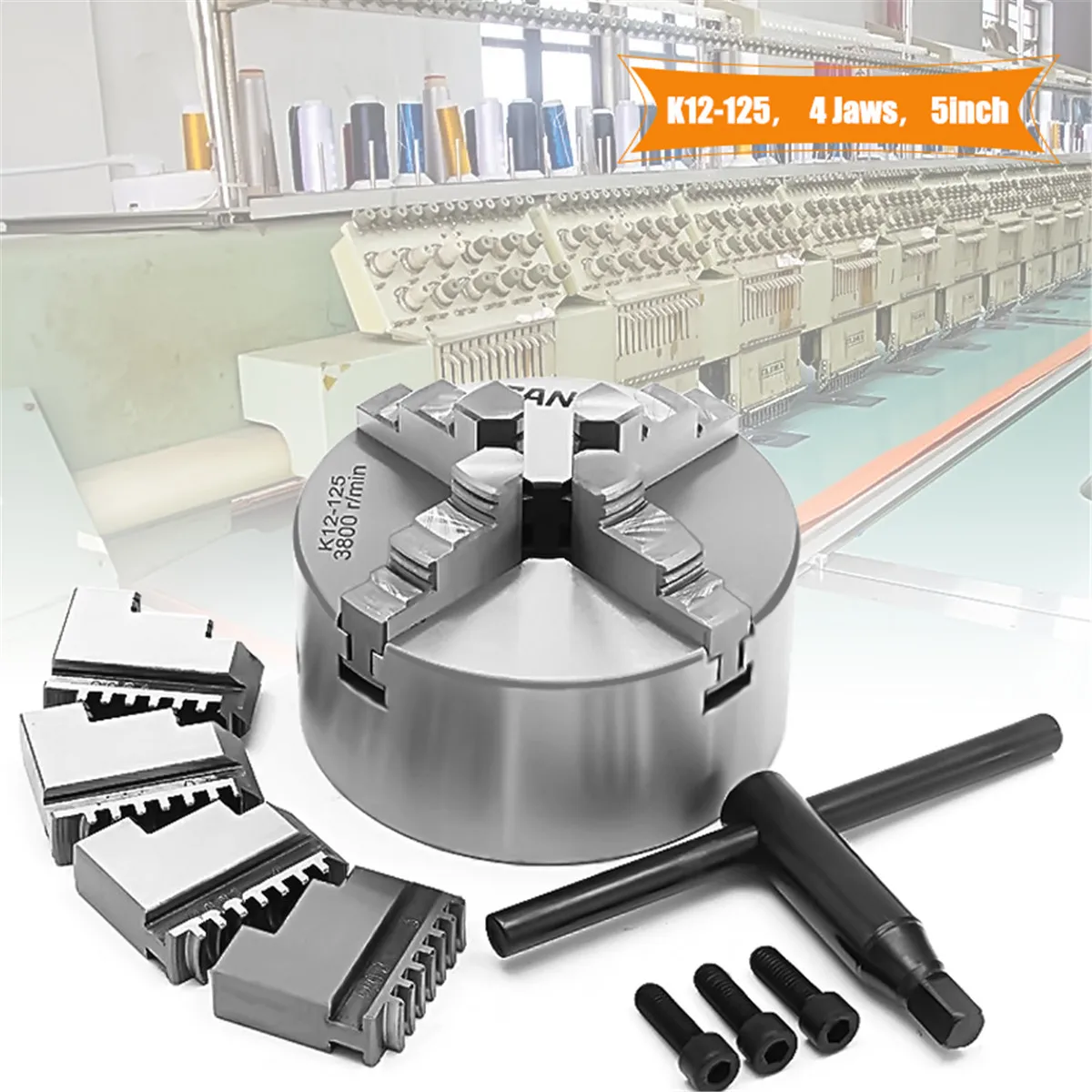 SANOU Самоцентрирующийся патрон токарного станка с ключом для сверления фрезерный