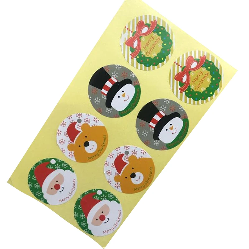 Рождественские уплотнительные наклейки 80 шт./лот Подарочные для выпечки