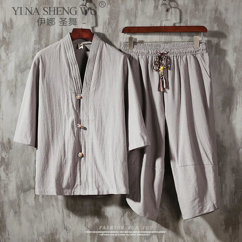 Традиционное японское кимоно, одежда для мужчин, уличная одежда, кимоно ...