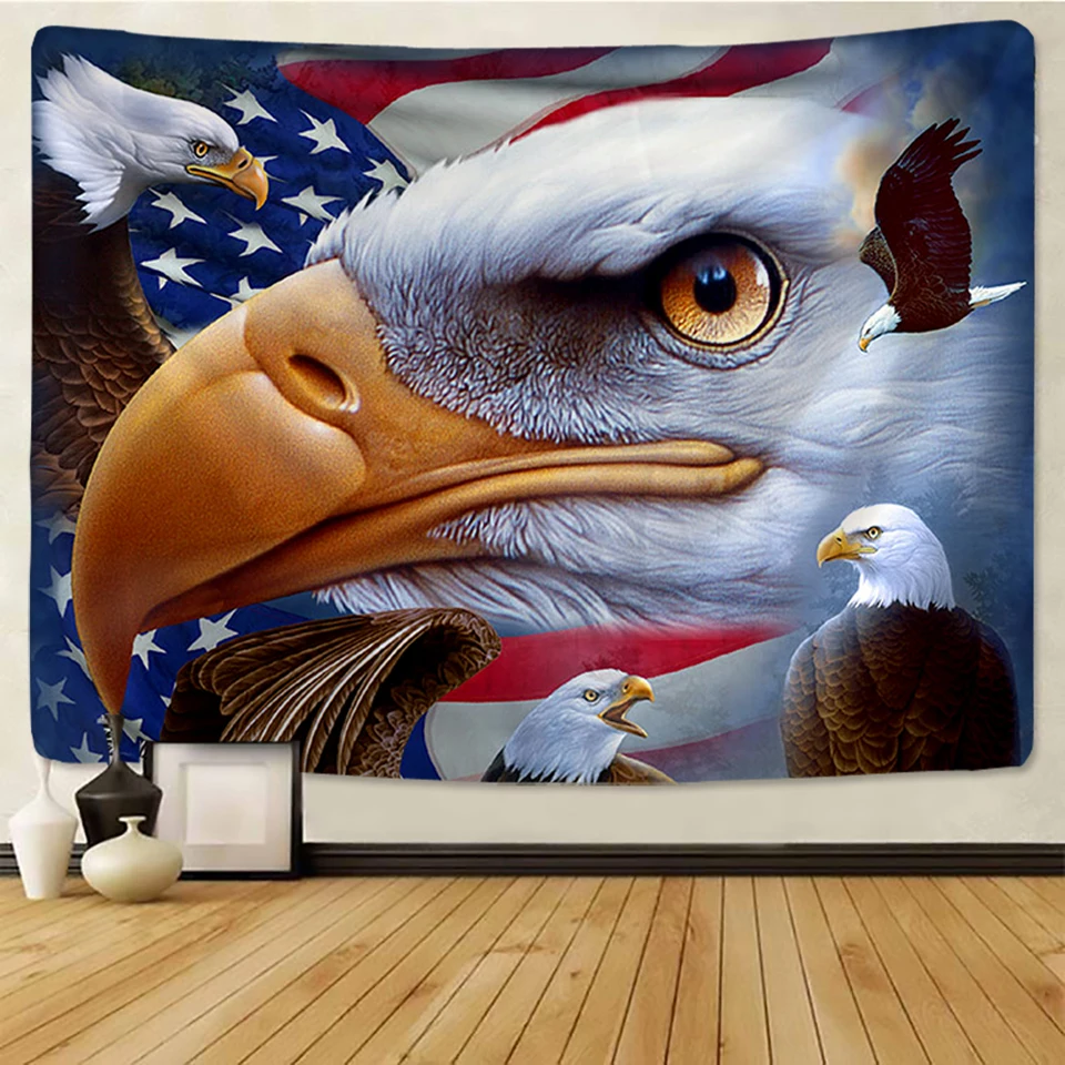 Гобелен из полиэстера с принтом животных для спальни домашний декор богемный в