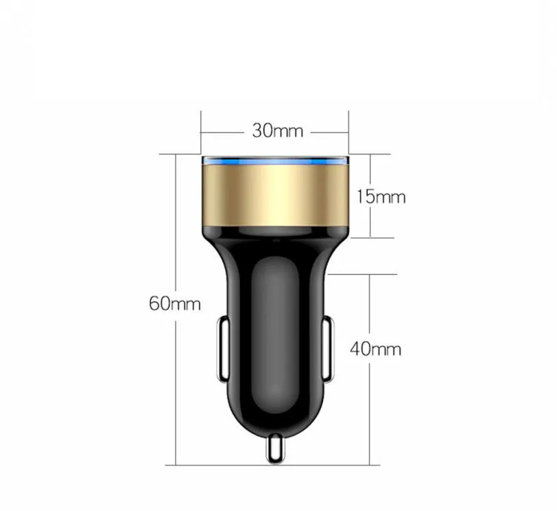 3.1A Dual USB Car Charger 2 Port LCD Display For Hyundai Creta Ix25 -2020 Accessories | Tax Disc Holders