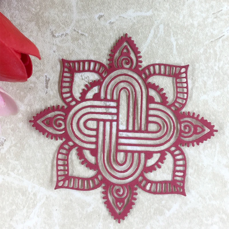 YINISE металлические режущие штампы для трафареты скрапбукинга узел цветок DIY