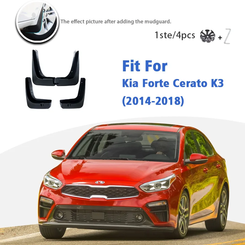 

Mudflaps For Kia Forte Cerato K3 2014-2018 Front Rear 4pcs Mudguard car Accessories Auto styline Mud Flap Splash Guards Fender