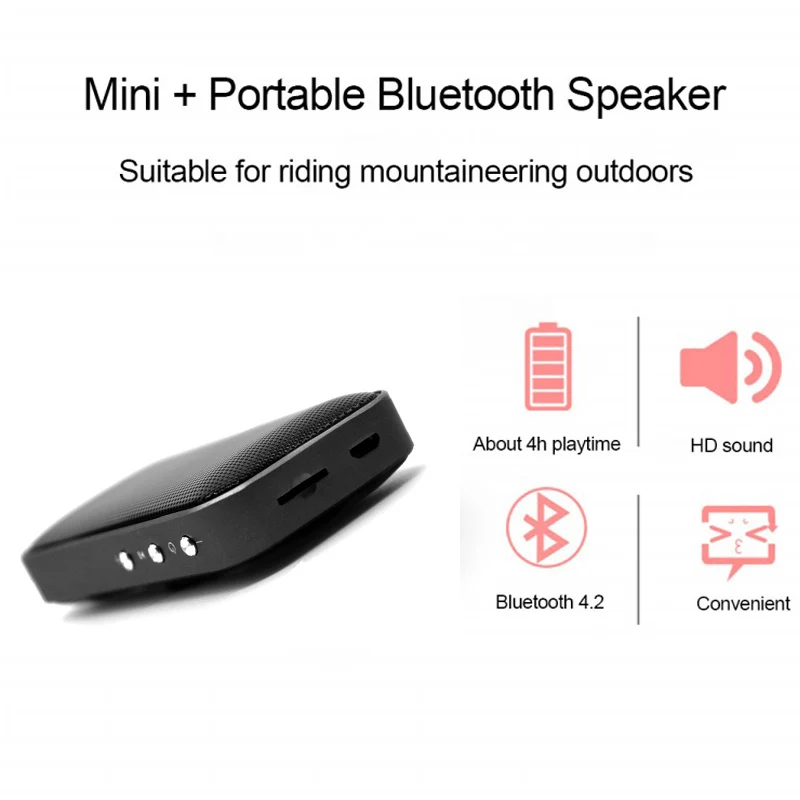 Портативная металлическая Беспроводная Bluetooth Колонка HLTON маленькая карманная