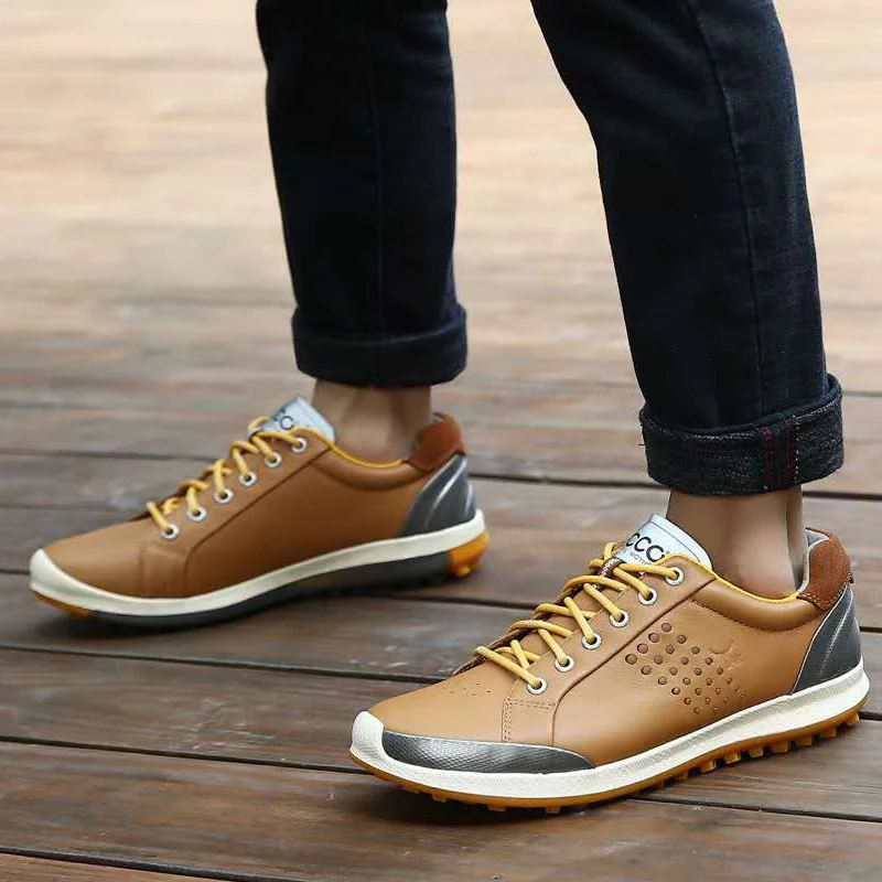

Men's Golf Professional Sport Shoes New Golf Skateboarding Sneakers for Men Genuine Leather Walking Shoes Non Slip Training Tour