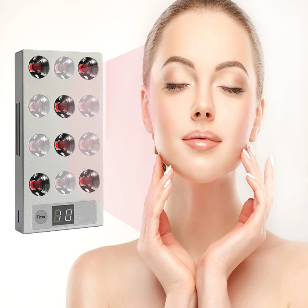 IDEAREDLIGHT RTL12-A Red Light Therapy Panel 12pcs 3w LED Chip Timer Near Infrared 660nm 850nm for Face Device Skin Care Device