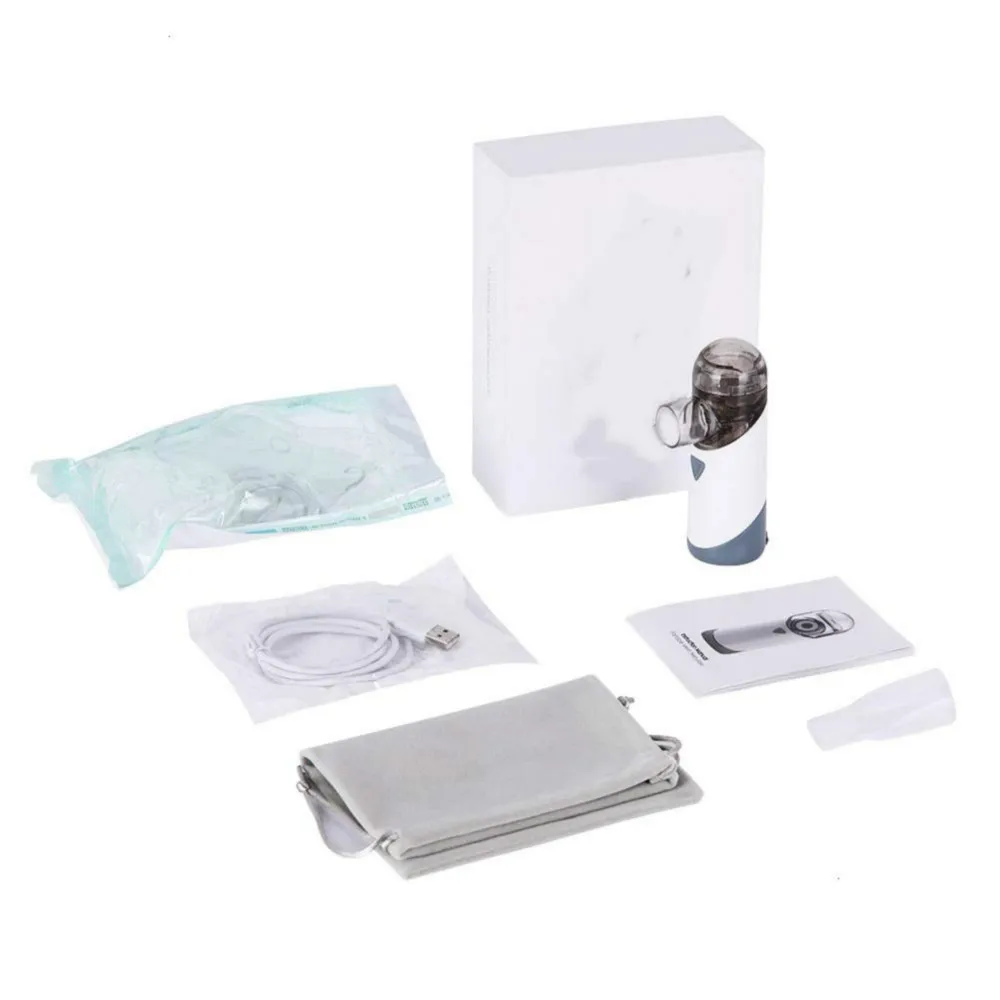 

Mini Portable Nebulizer/Nebulizador with 2 Mask,Mesh atomizer silent inhaler nebuliser inhalator for kids /adults