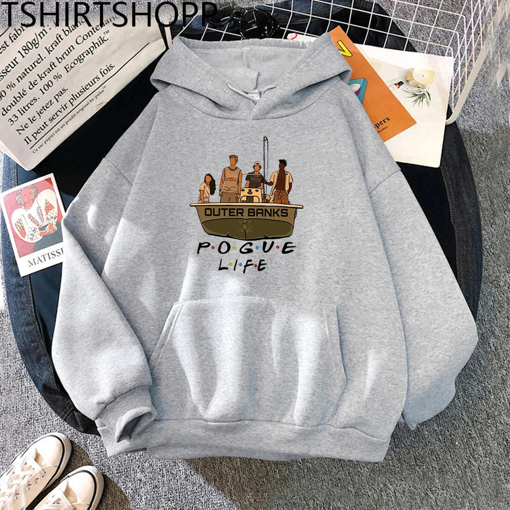 Повседневная Толстовка с капюшоном рисунком внешних банков Pogue Life модная уличная