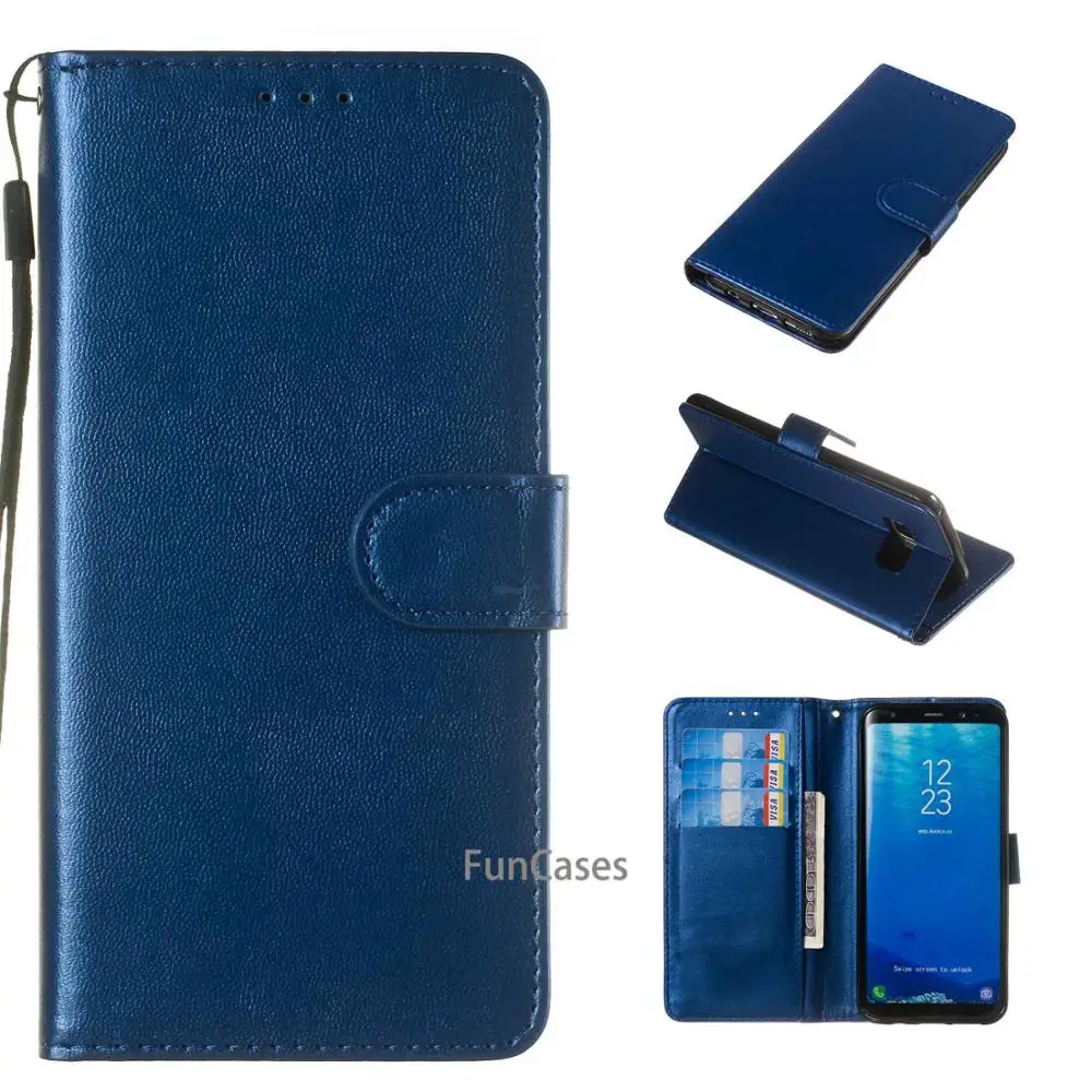 Роскошный кожаный чехол для телефона Samsung Galaxy S8 с магнитным кошелеком и подставкой для стояния Flip Coque on.