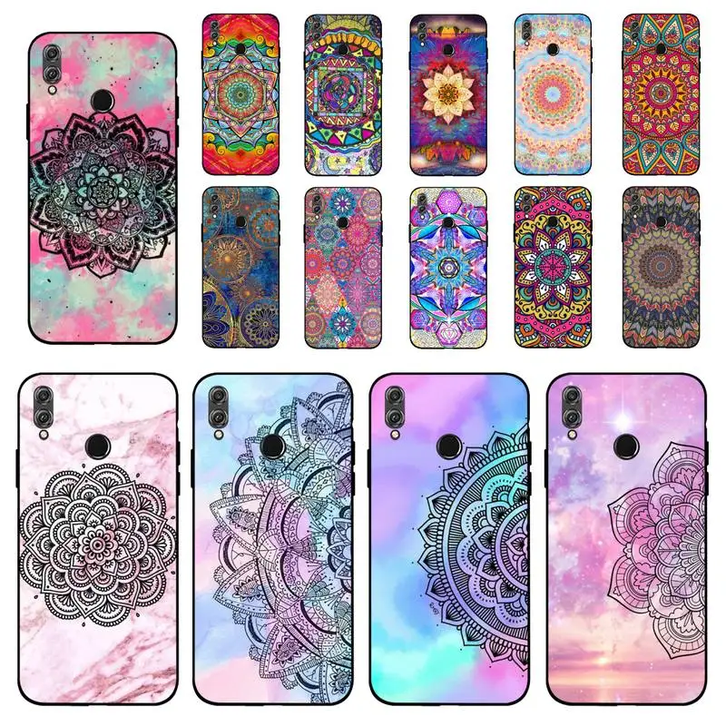

YNDFCNB Mandala Flower Totem Phone Case for Huawei Honor 10 i 8X C 5A 20 9 10 30 lite pro Voew 10 20 V30