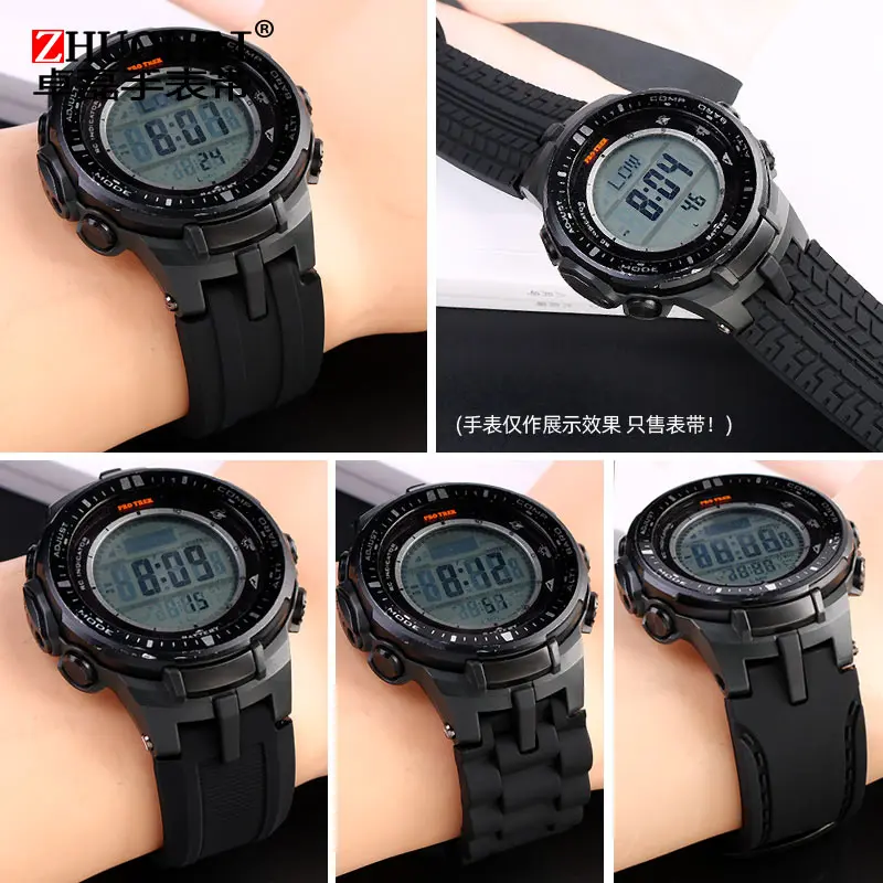 Suitable for CASIO men's watch PRG-300 / PRW-6000 / 6100 / 3000 / 3100 silicone watch with accessories