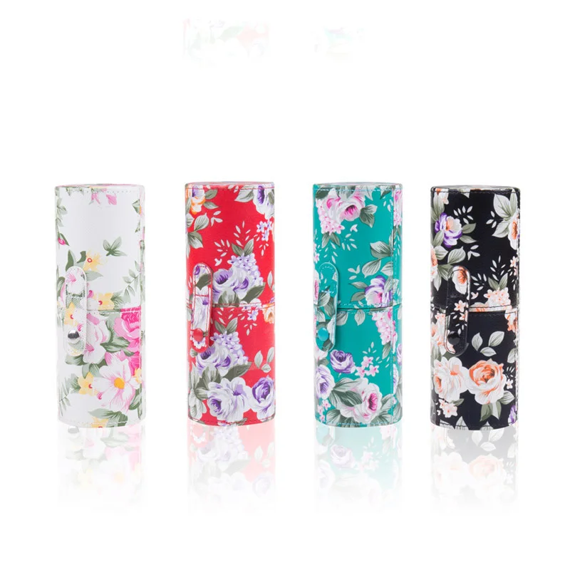 Пустой дорожный круглый держатель для кистей макияжа 9 цветов чехол косметики из