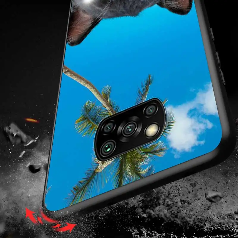 

Cat Dog Summer For Xiaomi Redmi K30 K30S Mi 10T Lite Pro Poco X3 NFC X2 M3 M2 F2 Pro C3 F1 Black Phone Case