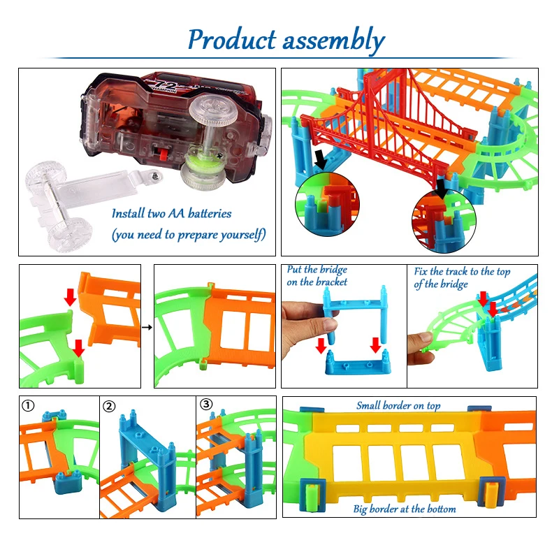 Железная дорога волшебный слот трюки гоночный грузовик гибкие игрушки для