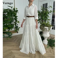 verngo vintage a line lace wedding dress long sleeves high neck floor length bridal gowns 2021 modest formal dress plus size