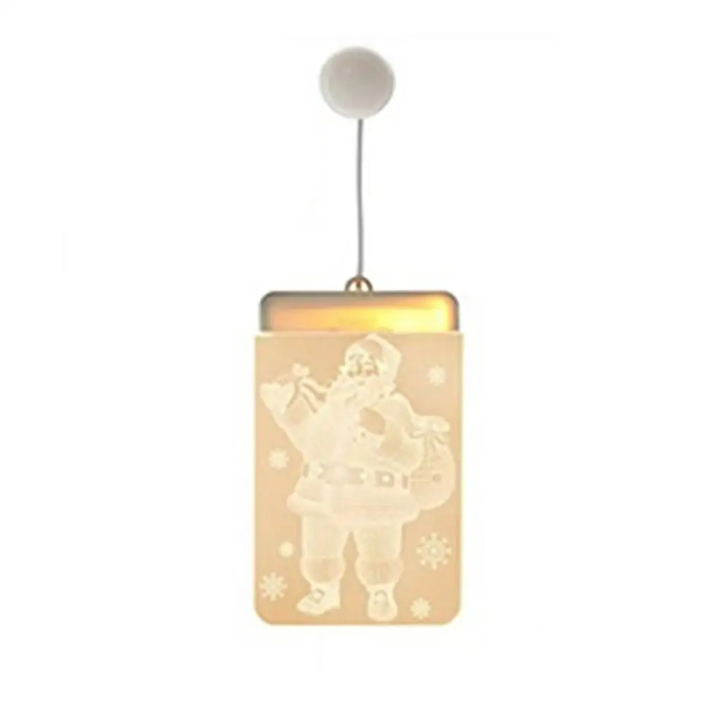 Акриловый Рождественский светодиодный ночсветильник прямоугольный 3D